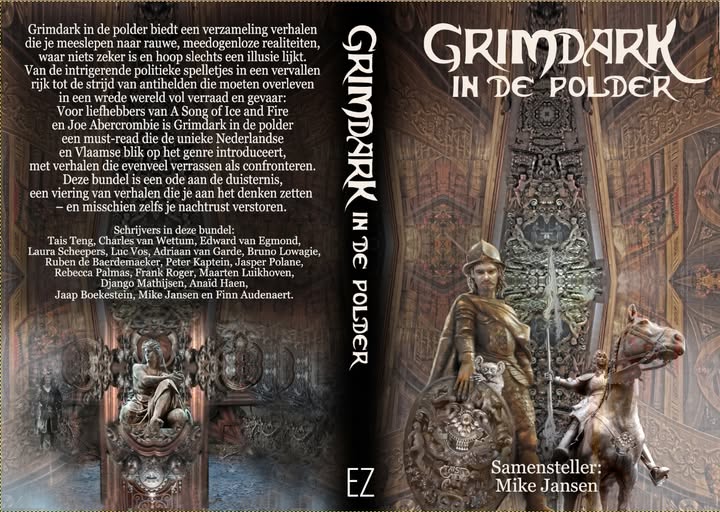 Front- en backcover van de bundel 'Grimdark in de polder'