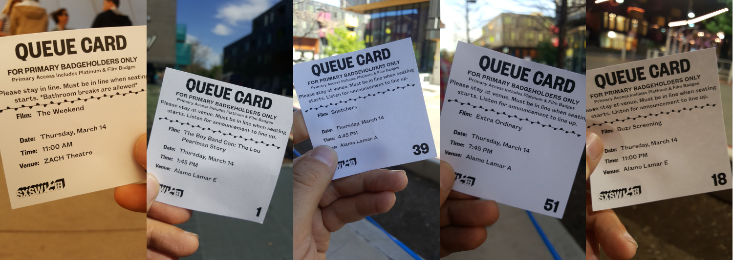 Queue cards SXSW 2019