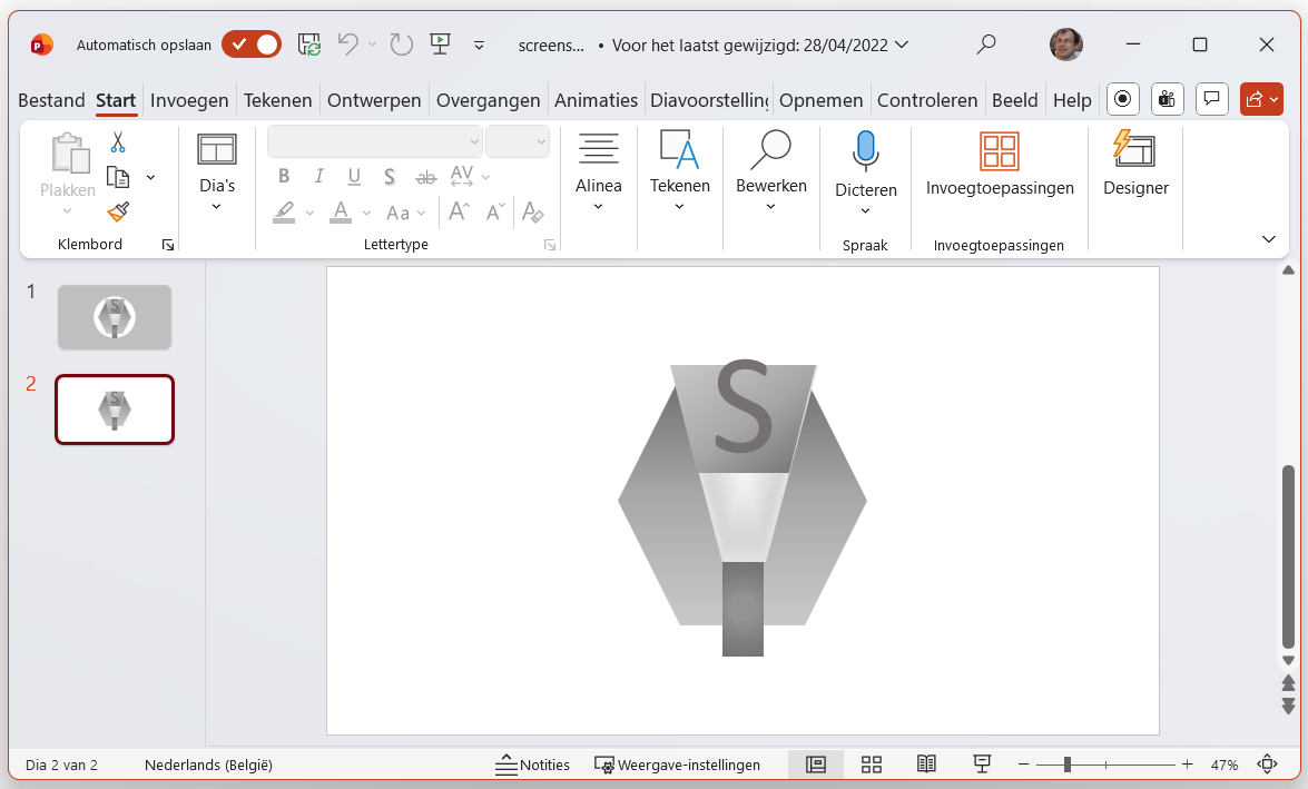 Attempt to create a logo in PowerPoint