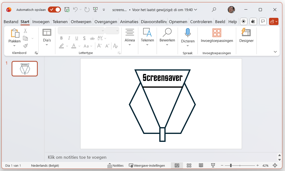 Attempt to use PowerPoint to create logo