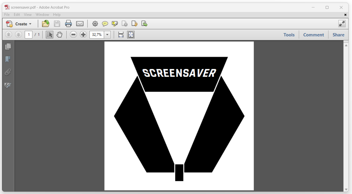 Ontstaan van het logo voor Screensaver